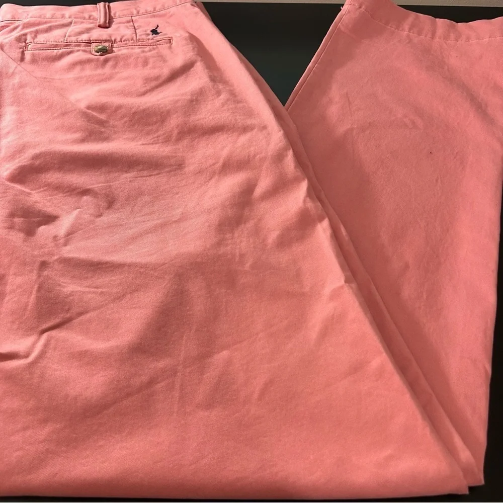 POLO Ralph Lauren Men's Chino Pants Stretch Straight Fit Salmon Pink Size 36/34